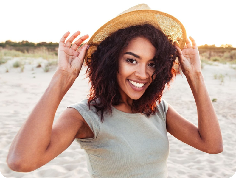 Woman With a Smiling Face